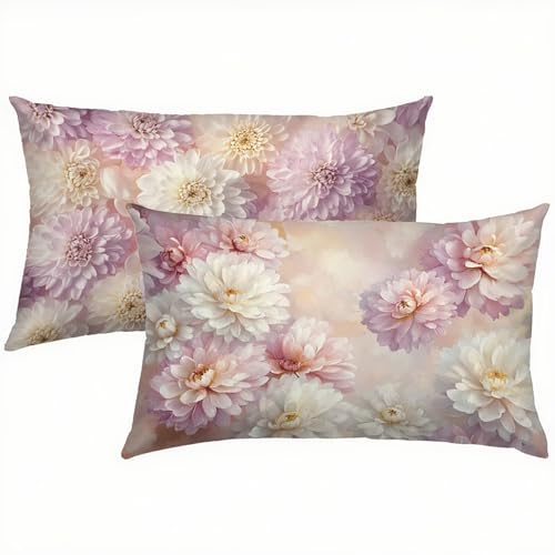 Blumen Kissenbezug 50 x 70 Leinen 2 er Set, Outdoor Wasserdichter Kissenbezug Rosa, Kissenbezüge mit Mikrofaser Reißverschluss, Kissenhüllen für Schlafzimmer & Sofa, Weich & Pflegeleicht S1-437 Blumen Kissenbezug 50 x 70 Leinen 2 er Set, Outdoor Wasserdichter Kissenbezug Rosa, Kissenbezüge mit Mikrofaser Reißverschluss, Kissenhüllen für Schlafzimmer & Sofa, Weich & Pflegeleicht S1-437 von Snuysogx