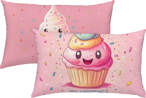 Eiscreme Kissenbezug 40x70 Samt 2er Set, Outdoor Wasserdichter Kissenbezug Rosa, Kissenbezüge mit Mikrofaser Reißverschluss, Kissenhüllen für Schlafzimmer & Sofa, Pflegeleicht & Hautfreundlich S-47 Eiscreme Kissenbezug 40x70 Samt 2er Set, Outdoor Wasserdichter Kissenbezug Rosa, Kissenbezüge mit Mikrofaser Reißverschluss, Kissenhüllen für Schlafzimmer & Sofa, Pflegeleicht & Hautfreundlich S-47 von Snuysogx