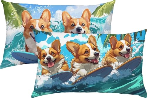 Hund Kissenbezug 30x50 Leinen 2er Set, Outdoor Wasserdichter Kissenbezug Blau, Kissenbezüge mit Mikrofaser Reißverschluss, Kissenhüllen für Schlafzimmer & Sofa, Pflegeleicht & Hautfreundlich S-54 Hund Kissenbezug 30x50 Leinen 2er Set, Outdoor Wasserdichter Kissenbezug Blau, Kissenbezüge mit Mikrofaser Reißverschluss, Kissenhüllen für Schlafzimmer & Sofa, Pflegeleicht & Hautfreundlich S-54 von Snuysogx