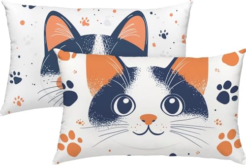 Katze Kissenbezug 30x50 Samt 2er Set, Outdoor Wasserdichter Kissenbezug Farbe, Kissenbezüge mit Mikrofaser Reißverschluss, Kissenhüllen für Schlafzimmer & Sofa, Pflegeleicht & Hautfreundlich S-45 Katze Kissenbezug 30x50 Samt 2er Set, Outdoor Wasserdichter Kissenbezug Farbe, Kissenbezüge mit Mikrofaser Reißverschluss, Kissenhüllen für Schlafzimmer & Sofa, Pflegeleicht & Hautfreundlich S-45 von Snuysogx