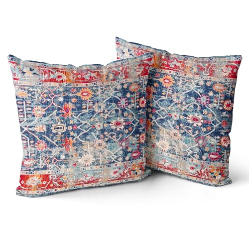 Snylcce 2er Set Boho Kissenbezüge Dekokissen 40 x 40 Samt Soft Kissenbezug Böhmischer Retro Ethno Dekorative Kissenhülle Zierkissenbezüge für Sofa Schlafzimmer Wohnzimmer Zuhause Dekoration Rot blau Snylcce 2er Set Boho Kissenbezüge Dekokissen 40 x 40 Samt Soft Kissenbezug Böhmischer Retro Ethno Dekorative Kissenhülle Zierkissenbezüge für Sofa Schlafzimmer Wohnzimmer Zuhause Dekoration Rot blau von Snylcce
