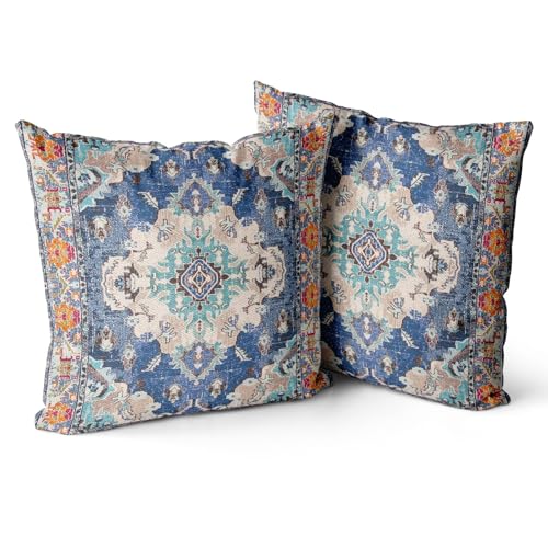 Snylcce 2er Set Boho Kissenbezüge Dekokissen 55 x 55 Samt Soft Kissenbezug Böhmischer Retro Ethno Dekorative Kissenhülle Zierkissenbezüge für Sofa Schlafzimmer Wohnzimmer Zuhause Dekoration blau Snylcce 2er Set Boho Kissenbezüge Dekokissen 55 x 55 Samt Soft Kissenbezug Böhmischer Retro Ethno Dekorative Kissenhülle Zierkissenbezüge für Sofa Schlafzimmer Wohnzimmer Zuhause Dekoration blau von Snylcce