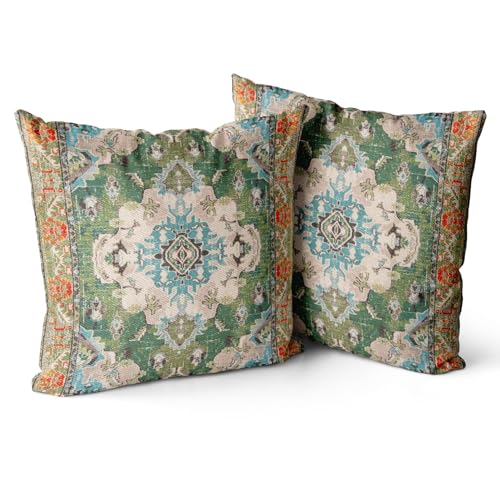Snylcce 2er Set Boho Kissenbezüge Dekokissen 60 x 60 Samt Soft Kissenbezug Böhmischer Retro Ethno Dekorative Kissenhülle Zierkissenbezüge für Sofa Schlafzimmer Wohnzimmer Zuhause Dekoration Grün Snylcce 2er Set Boho Kissenbezüge Dekokissen 60 x 60 Samt Soft Kissenbezug Böhmischer Retro Ethno Dekorative Kissenhülle Zierkissenbezüge für Sofa Schlafzimmer Wohnzimmer Zuhause Dekoration Grün von Snylcce