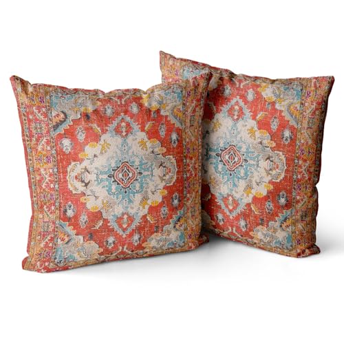 Snylcce 2er Set Boho Kissenbezüge Dekokissen 65 x 65 Samt Soft Kissenbezug Böhmischer Retro Ethno Dekorative Kissenhülle Zierkissenbezüge für Sofa Schlafzimmer Wohnzimmer Zuhause Dekoration Rot Snylcce 2er Set Boho Kissenbezüge Dekokissen 65 x 65 Samt Soft Kissenbezug Böhmischer Retro Ethno Dekorative Kissenhülle Zierkissenbezüge für Sofa Schlafzimmer Wohnzimmer Zuhause Dekoration Rot von Snylcce