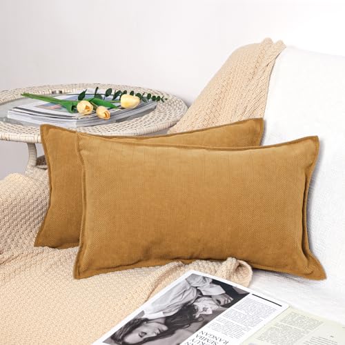 Snylcce Gelbe Kissenbezüge 12x20 Zoll 30x50 cm Set aus 2 Chenille-Kissenbezügen mit elegantem Design Weiche und luxuriöse dekorative Wurfkissen für Couch, Bett und Wohnkultur Snylcce Gelbe Kissenbezüge 12x20 Zoll 30x50 cm Set aus 2 Chenille-Kissenbezügen mit elegantem Design Weiche und luxuriöse dekorative Wurfkissen für Couch, Bett und Wohnkultur von Snylcce