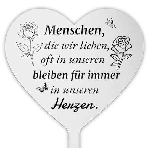 Grabschmuck Wetterfest, Grabstecker Edelstahl Herz Mit Spruch Menschen, die wir lieben, oft in unseren oft in unseren bleiben für immer in unseren Herzan, Grabdekoration Wetterfest Grabschmuck Wetterfest, Grabstecker Edelstahl Herz Mit Spruch Menschen, die wir lieben, oft in unseren oft in unseren bleiben für immer in unseren Herzan, Grabdekoration Wetterfest von Snyvpra