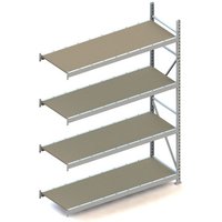 So einfach erweitern Sie Ihr Weitspannregal von META Wird der Platz im Warenlager knapp, stehen Ihnen mit diesem Regalsystem von META umfangreiche Erweiterungsmöglichkeiten zur Verfügung. Realisieren Sie mit den Anbaufeldern aus unserem Zubehör-Sortiment einen individuellen Regalaufbau, der sich perfekt in die räumlichen Gegebenheiten Ihres Betriebs einfügt. Wie das Grundfeld bestehen auch die Anbaufelder der Lagerregale aus verzinkten Stahlständern und soliden Spanplatten-Fachböden. Die Montage beruht auf Schraub- und Steckverbindungen. Dies garantiert einen sicheren Stand des Regals. Erst ab einem Höhen-/Tiefenverhältnis von 5:1 empfiehlt es sich, das Warenregal gegen Kippen zu sichern. Große Flexibilität bieten auch die verstellbaren Fachböden. Hierfür steht Ihnen an den Regalständern ein ausgestanztes Lochraster von 50 mm zur Verfügung. Das Weitspannregal kann doppelseitig genutzt werden und bietet sich so branchenübergreifend als Lagerregal für den Handel sowie für Industrie- und Handwerksbetriebe an. In unserem Sortiment finden Sie eine große Auswahl an Anbaufeldern in verschiedenen Größenvarianten. Bestellen Sie Weitspannregale von META mit Spanplatten und einer Fachlast von 600 kg als Anbaufeld hier bei uns.Weitspannregal META, mit Spanplatten, FL 600 kg, AF, HxBxT 2.500 x 1.800 x 650 mm Weitspannregal META, mit Spanplatten, FL 600 kg, AF, HxBxT 2.500 x 1.800 x 650 mm So einfach erweitern Sie Ihr Weitspannregal von META Wird der Platz im Warenlager knapp, stehen Ihnen mit diesem Regalsystem von META umfangreiche Erweiterungsmöglichkeiten zur Verfügung. Realisieren Sie mit den Anbaufeldern aus unserem Zubehör-Sortiment einen individuellen Regalaufbau, der sich perfekt in die räumlichen Gegebenheiten Ihres Betriebs einfügt. Wie das Grundfeld bestehen auch die Anbaufelder der Lagerregale aus verzinkten Stahlständern und soliden Spanplatten-Fachböden. Die Montage beruht auf Schraub- und Steckverbindungen. Dies garantiert einen sicheren Stand des Regals. Erst ab einem Höhen-/Tiefenverhältnis von 5:1 empfiehlt es sich, das Warenregal gegen Kippen zu sichern. Große Flexibilität bieten auch die verstellbaren Fachböden. Hierfür steht Ihnen an den Regalständern ein ausgestanztes Lochraster von 50 mm zur Verfügung. Das Weitspannregal kann doppelseitig genutzt werden und bietet sich so branchenübergreifend als Lagerregal für den Handel sowie für Industrie- und Handwerksbetriebe an. In unserem Sortiment finden Sie eine große Auswahl an Anbaufeldern in verschiedenen Größenvarianten. Bestellen Sie Weitspannregale von META mit Spanplatten und einer Fachlast von 600 kg als Anbaufeld hier bei uns.Weitspannregal META, mit Spanplatten, FL 600 kg, AF, HxBxT 2.500 x 1.800 x 650 mm Weitspannregal META, mit Spanplatten, FL 600 kg, AF, HxBxT 2.500 x 1.800 x 650 mm von So einfach erweitern Sie Ihr Weitspannregal von META Wird der Platz im Warenlager knapp, stehen Ihnen mit diesem Regalsystem von META umfangreiche Erweiterungsmöglichkeiten zur Verfügung. Realisieren Sie mit den Anbaufeldern aus unserem Zubehör-Sortiment