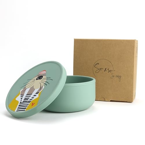 So&So Silikon Schüssel mit Deckel - Kinderschüssel, Beikost Baby Zubehör, Baby Geschirr, Breischale Baby von So&So