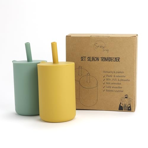 So&So Trinklernbecher 2er-Set mit Deckel und Trinkhalm, Blw, Trinkbecher Baby, Trinklernbecher ab 6 Monate, Beikost Baby Zubehör So&So Trinklernbecher 2er-Set mit Deckel und Trinkhalm, Blw, Trinkbecher Baby, Trinklernbecher ab 6 Monate, Beikost Baby Zubehör von So&So