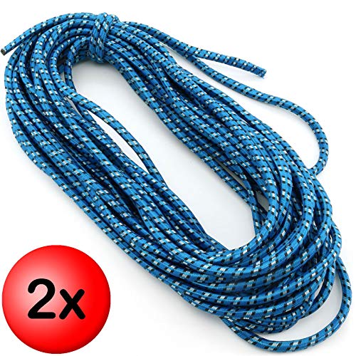 2 x Expanderseil Ø 8mm Länge 20 Meter Gummiseil Expander Gummischnur Spannseil Gummi-Leine Planen-Seil von So.De.Pm