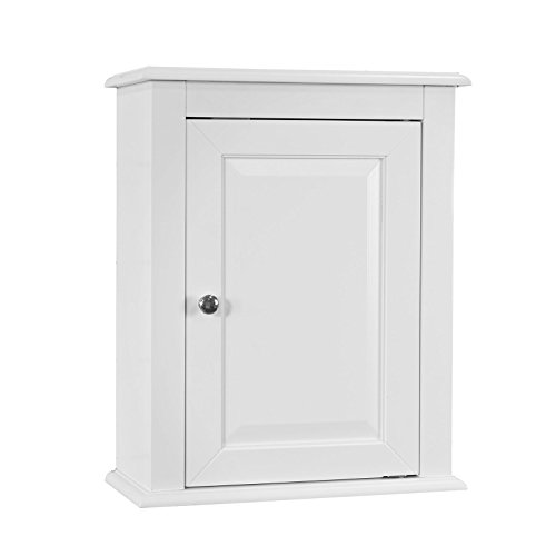 SoBuy® FRG203-W Hängeschrank mit Einer Tür Wandschrank Badschrank Badmöbel Küchenschrank Medizinschrank Weiß BHT ca: 40x49x18cm von SoBuy
