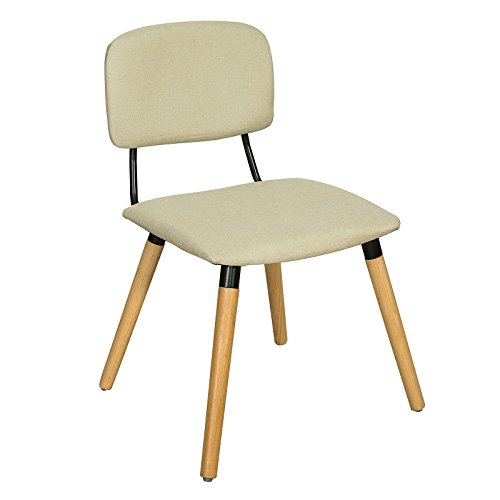 SoBuy® FST54-MI Esszimmerstuhl Küchenstuhl Wohnzimmerstuhl Schreibtischstuhl mit Rücklehne beige BHT ca.: 58x81x48cm von SoBuy