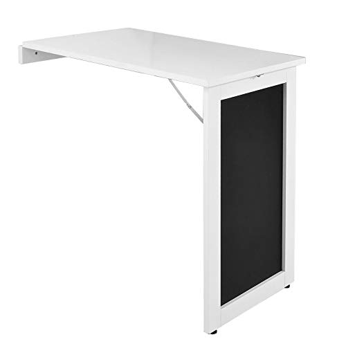 SoBuy® FWT20-W,IT Klapptisch zur Wandmontage mit Tafel, 75 x 50 cm, Weiß von SoBuy