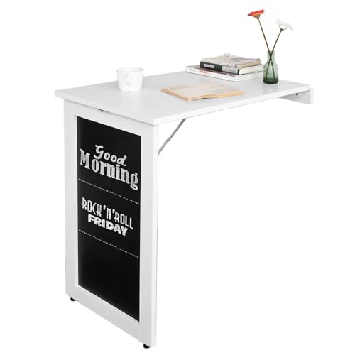 SoBuy® FWT20-W Wandtisch in weiß mit Tafel Klapptisch Esstisch Küchentisch Memoboard BHT: 50x76x75cm von SoBuy