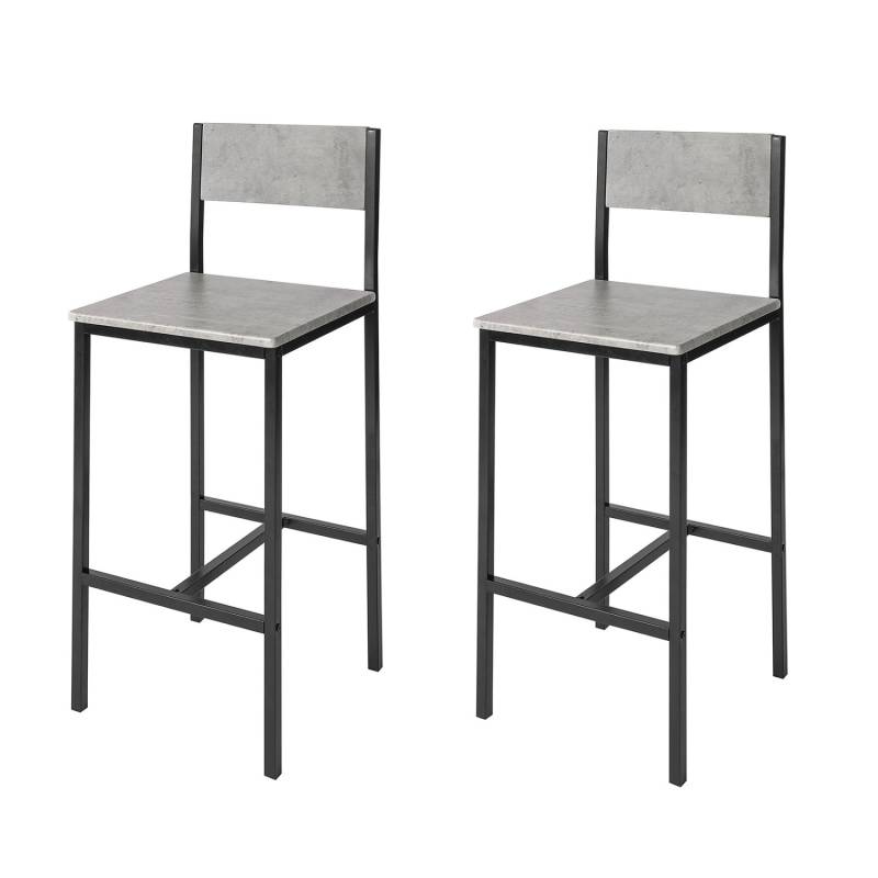 SoBuy 2-er Set Barhocker Barstühle mit Rücken-Lehne Sitzhöhe 67cm FST53-HGx2 von SoBuy