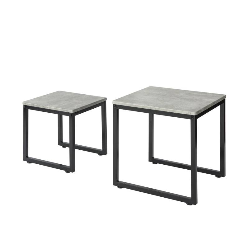 SoBuy 2er Set Couchtisch Beistelltisch Sofatisch Kaffeetisch Grau FBT42-HG von SoBuy