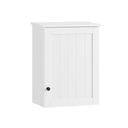 SoBuy BZR19-W Hängeschrank mit Einer Tür Wandschrank Badhängeschrank Küchenschrank Medizinschrank Badmöbel Weiß BHT ca: 40x52x23cm von SoBuy