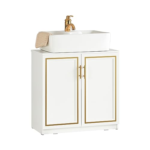 SoBuy BZR86-W Waschbeckenunterschrank Badschrank Waschtischunterschrank Waschtisch Badezimmerschrank Unterschrank Badmöbel Weiß+Gold BHT ca. 60x61x30cm SoBuy BZR86-W Waschbeckenunterschrank Badschrank Waschtischunterschrank Waschtisch Badezimmerschrank Unterschrank Badmöbel Weiß+Gold BHT ca. 60x61x30cm von SoBuy