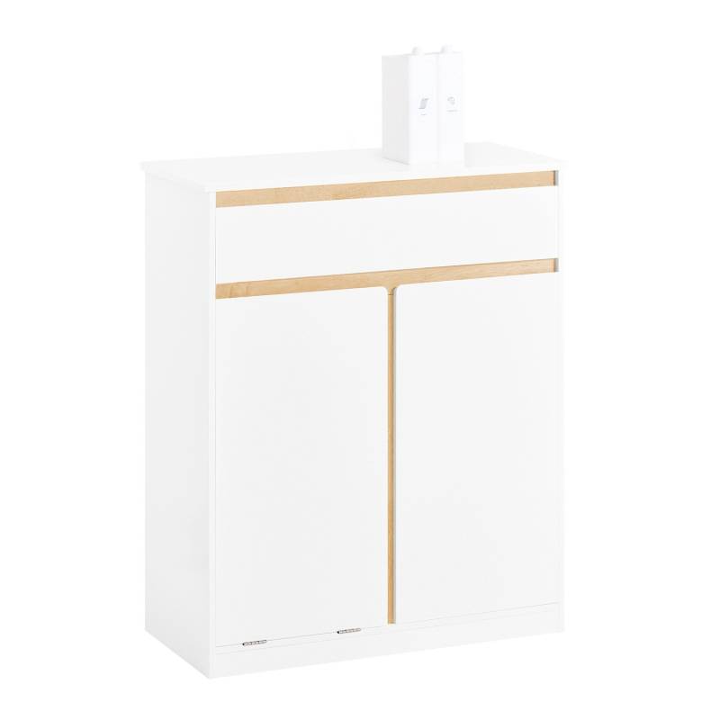 SoBuy Badezimmerschrank Wäscheschrank Wäschesack Wäschekorb Weiß BZR79-W von SoBuy