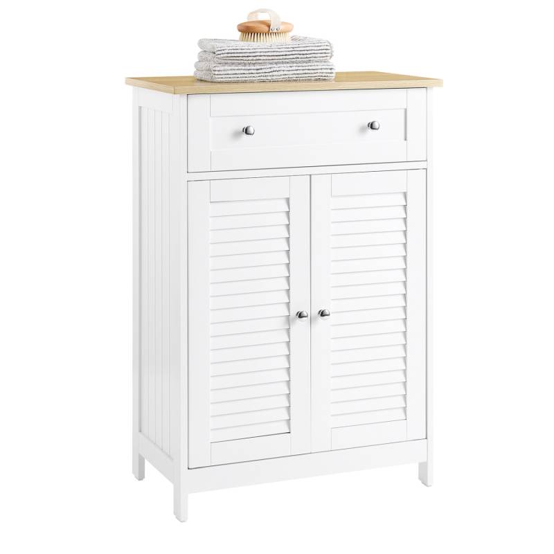 SoBuy Badkommode mit Schublade Badezimmerschrank Sideboard Flurschrank FRG238-WN von SoBuy