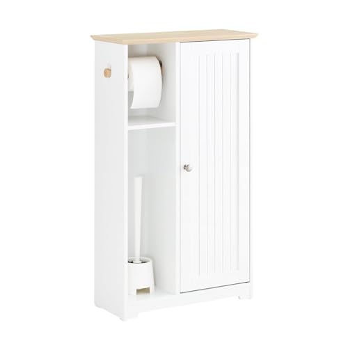 SoBuy Badezimmerschrank Schmal Kommode Regal Schrank Badezimmer Schubladenschrank - Badmöbel Schmal Nischenschrank für Kleine Bäder WC Aufbewahrung Weiß 50x21x86cm BZR189-W SoBuy Badezimmerschrank Schmal Kommode Regal Schrank Badezimmer Schubladenschrank - Badmöbel Schmal Nischenschrank für Kleine Bäder WC Aufbewahrung Weiß 50x21x86cm BZR189-W von SoBuy