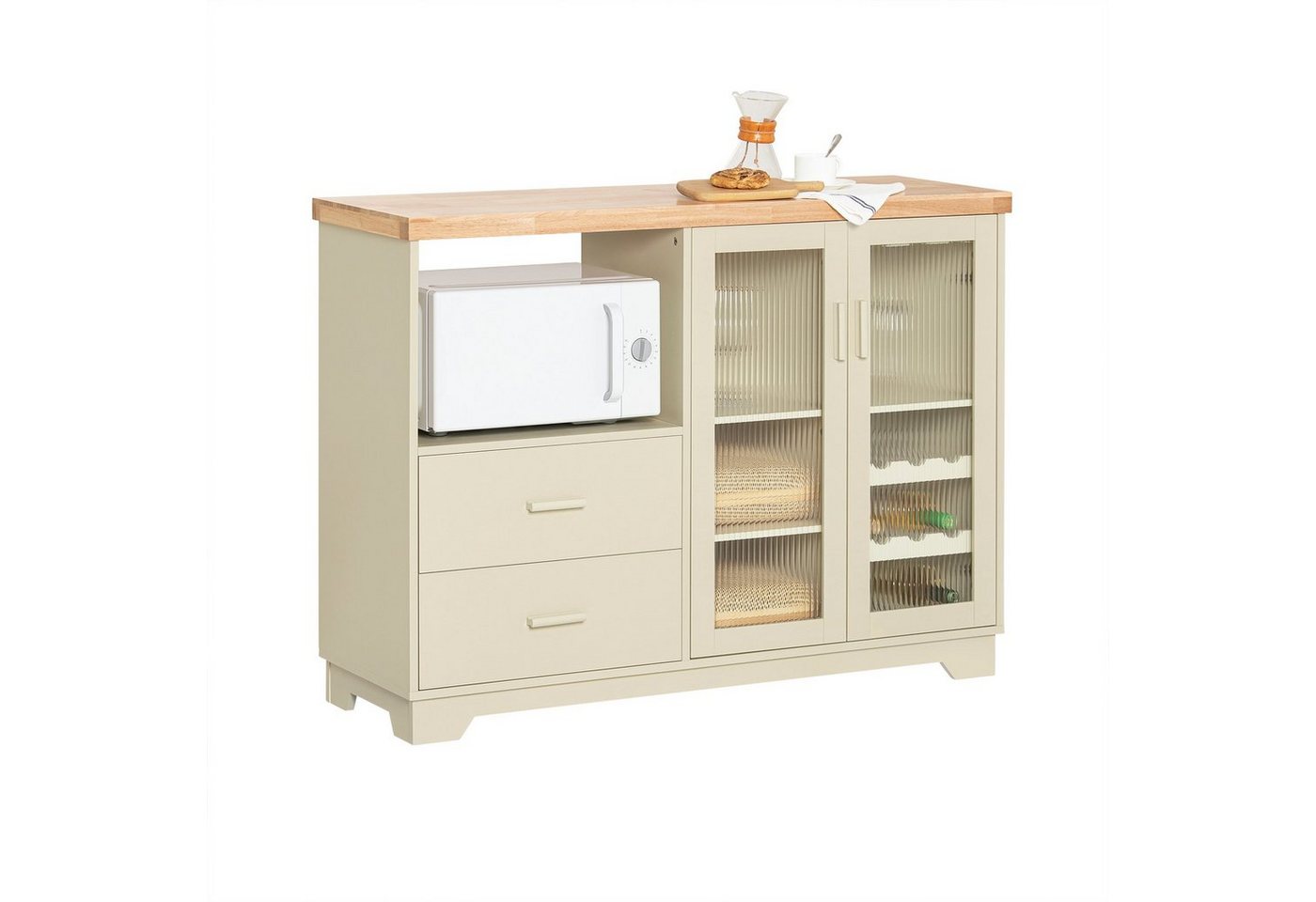 SoBuy Buffet FSB81 Sideboard Küchenschrank Kommode Flurschrank Mikrowellenschrank von SoBuy