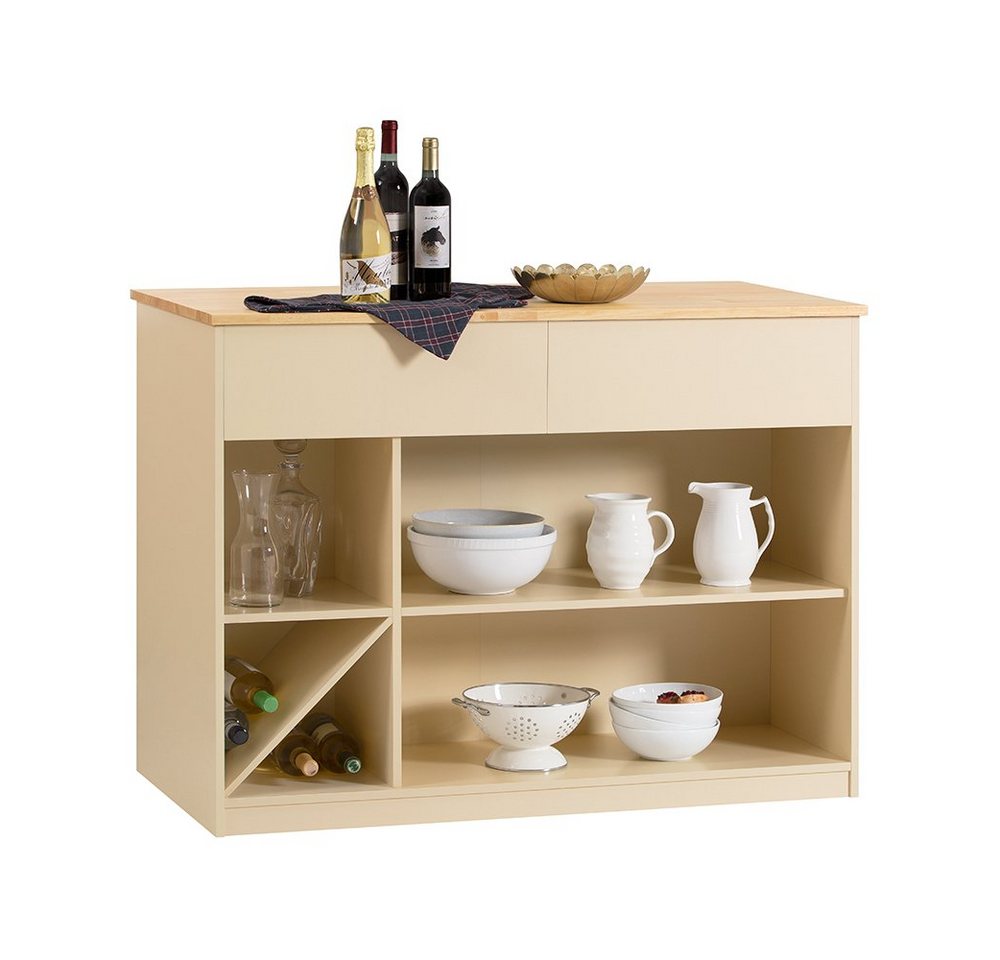 SoBuy Buffet KNL04 Kücheninsel freistehend Küchenschrank Highborad Sideboard Bartisch von SoBuy