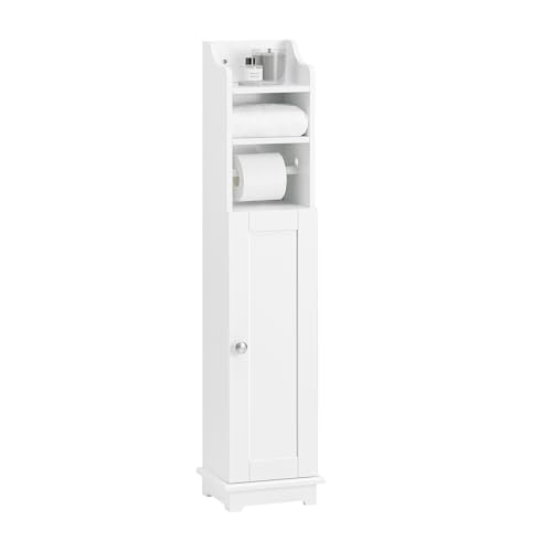 SoBuy Badezimmerschrank Schmal Kompakter Badschrank mit Regal und Tür für WC & kleine Bäder - Praktischer Toilettenschrank mit Stauraum für Badezimmermöbel Weiß FRG177-W SoBuy Badezimmerschrank Schmal Kompakter Badschrank mit Regal und Tür für WC & kleine Bäder - Praktischer Toilettenschrank mit Stauraum für Badezimmermöbel Weiß FRG177-W von SoBuy