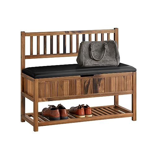 SoBuy FSR150-N Schuhbank Truhenbank Sitzbank mit Lehne Schuhregal Garderobenbank Dielenbank Bettbank Schuhtruhe Sitzkommode BHT ca. 90x75x35cm SoBuy FSR150-N Schuhbank Truhenbank Sitzbank mit Lehne Schuhregal Garderobenbank Dielenbank Bettbank Schuhtruhe Sitzkommode BHT ca. 90x75x35cm von SoBuy