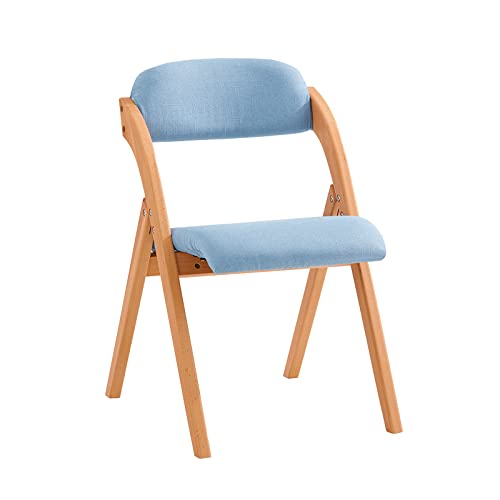 SoBuy FST92-BL Klappstuhl Küchenstuhl mit gepolsterter Sitzfläche und Lehne Blau BHT ca.: 47x77x60cm von SoBuy