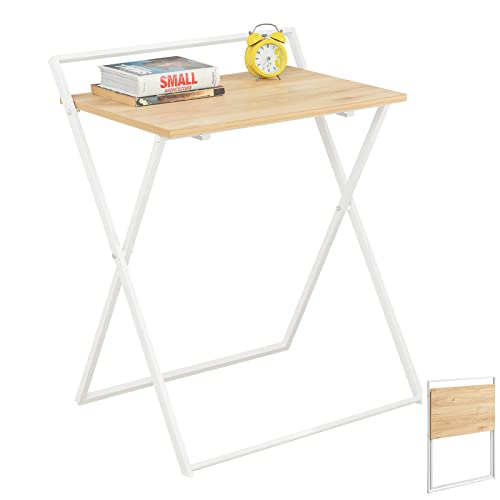 SoBuy FWT88-WN Kleiner Schreibtisch klappbar Computertisch Arbeitstisch für Home-Office Snack Tisch Sofatisch Klapptisch Beistelltisch BHT ca.: 63x77x45cm von SoBuy