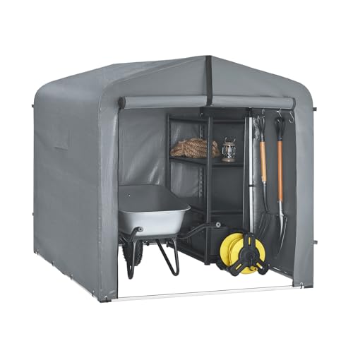 SoBuy Fahrradgarage wetterfest Geräteschuppen Fahrradgarage für 2-4 Fahrräder Carport Zelt mit UV-Schutz Fahrradschuppen für Regenschutz Motorrad Garage Gartenhaus Grau 159x165x219cm KLS11-L-DG SoBuy Fahrradgarage wetterfest Geräteschuppen Fahrradgarage für 2-4 Fahrräder Carport Zelt mit UV-Schutz Fahrradschuppen für Regenschutz Motorrad Garage Gartenhaus Grau 159x165x219cm KLS11-L-DG von SoBuy