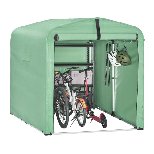 SoBuy Fahrradgarage wetterfest Geräteschuppen Fahrradgarage für 2-4 Fahrräder Carport Zelt mit UV-Schutz Fahrradschuppen für Regenschutz Motorrad Garage Gartenhaus Grün 159x165x219cm KLS11-L-GR SoBuy Fahrradgarage wetterfest Geräteschuppen Fahrradgarage für 2-4 Fahrräder Carport Zelt mit UV-Schutz Fahrradschuppen für Regenschutz Motorrad Garage Gartenhaus Grün 159x165x219cm KLS11-L-GR von SoBuy