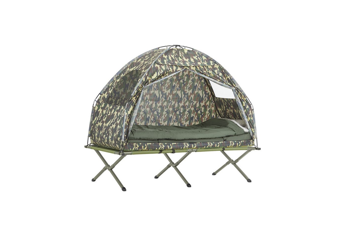 SoBuy Feldbett OGS32 Campingzelt 4in1-Zelt mit Campingliege Schlafsack Luftmatratze von SoBuy