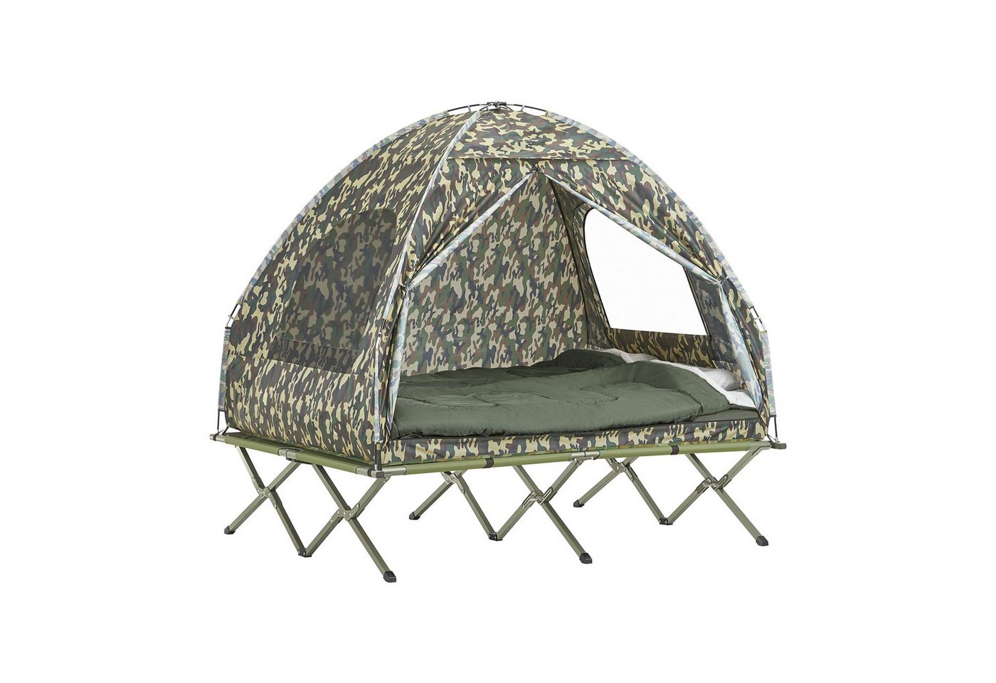 SoBuy Feldbett OGS32 Campingzelt 4in1-Zelt mit Campingliege Schlafsack Luftmatratze von SoBuy