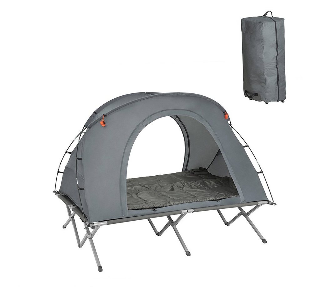 SoBuy Feldbett OGS60 mit Zelt 4in1-Zelt mit Campingliege Schlafsack Wurfzelt Matratze von SoBuy