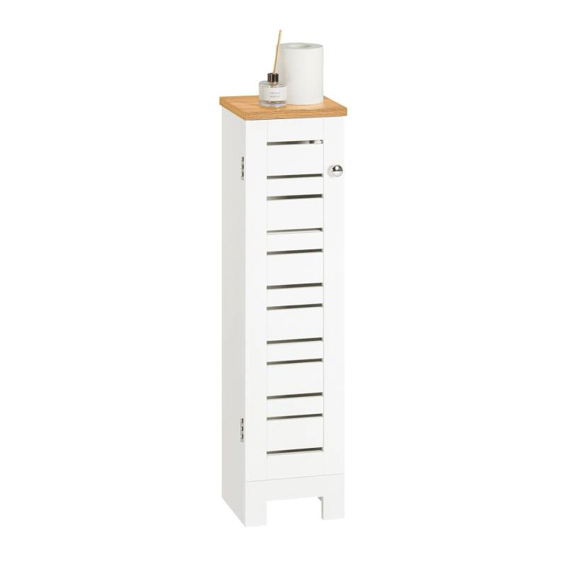 SoBuy Freistehend Toilettenrollenhalter Badezimmer MDF Weiß BZR85-W von SoBuy
