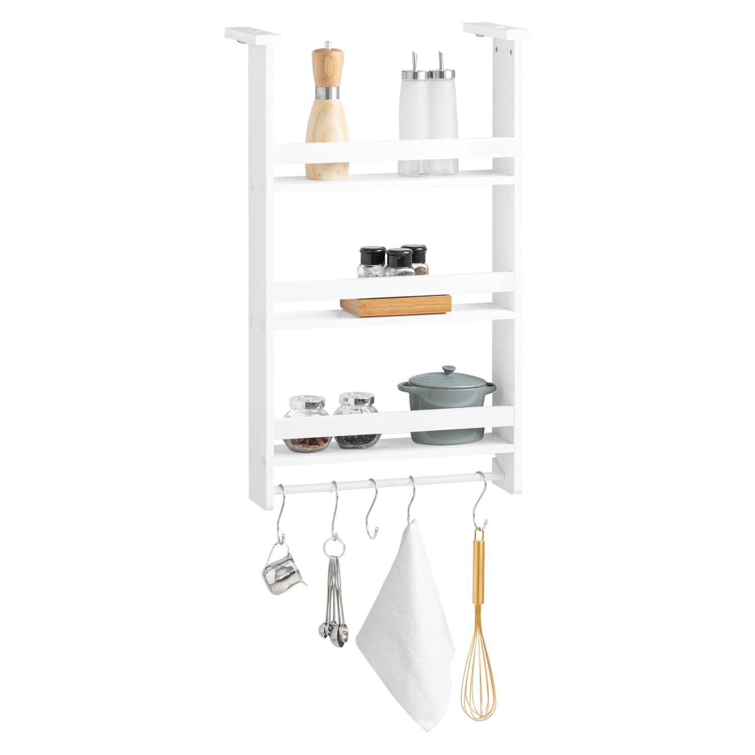 SoBuy Hängeregal für Kühlschrank mit 5 Haken Gewürzregale mit 3 Ablagen FRG150-W SoBuy Hängeregal für Kühlschrank mit 5 Haken Gewürzregale mit 3 Ablagen FRG150-W von SoBuy