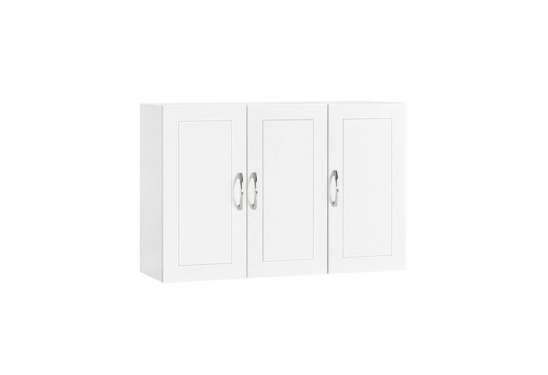 SoBuy Hängeschrank FRG231, Wandschrank Badezimmerschrank Küchenschrank Badschrank mit 2/3 Türen, mit verstellbaren Ablagen, 30 x 60 x 60/90cm von SoBuy