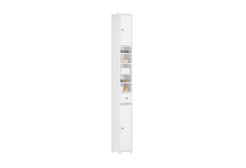 SoBuy Hochschrank BZR34 Badezimmerschrank mit 5 Fächern Badschrank Badregal von SoBuy