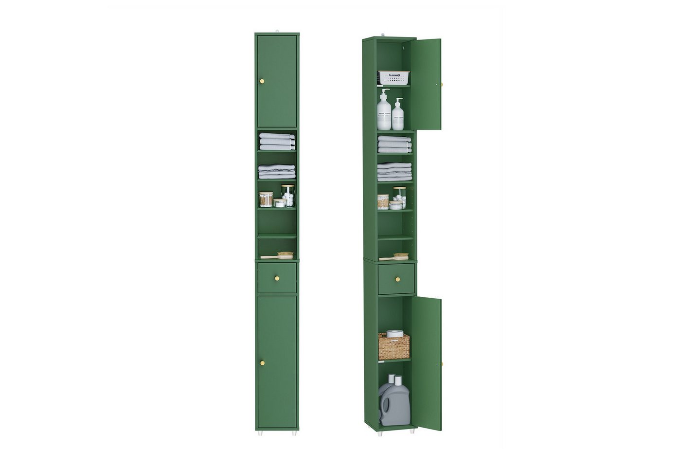 SoBuy Hochschrank BZR34, Badschrank schmal, Badezimmermöbel, Wasserabweisender Badzimmerschrank mit verstellbare Ablagen Badkommode schmal Badezimmer SoBuy Hochschrank BZR34, Badschrank schmal, Badezimmermöbel, Wasserabweisender Badzimmerschrank mit verstellbare Ablagen Badkommode schmal Badezimmer von SoBuy