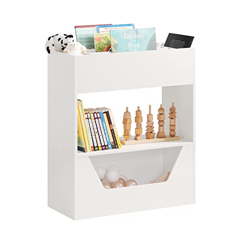 SoBuy KMB51-W Kinderregal Aufbewahrungsregal für Kinder Spielzeugregal Bücherregal Kinder Spielzeug-Organizer Regal Kinderzimmer Möbel BHT ca.: 66x80x32cm von SoBuy