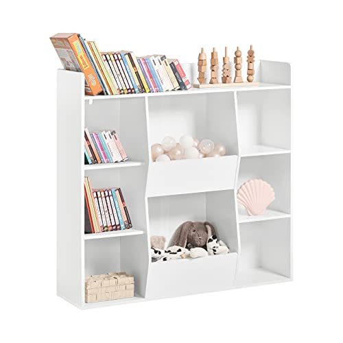 SoBuy KMB55-W Bücherregal für Kinder Kinderregal Aufbewahrungsregal mit 8 offenen Fächern Spielzeugregal Standregal Regal Kinderzimmer Möbel weiß BHT ca.: 106x104x30cm von SoBuy