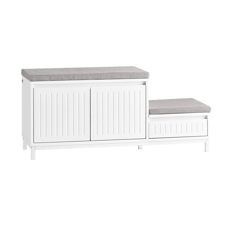 SoBuy Kinder Schuhbank mit Sitzfläche Garderobenbank mit Stauraum Weiß FSR172-W von SoBuy