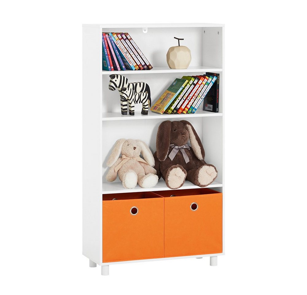 SoBuy Kinderregal KMB68, Bücherregal Spielzeugregal mit 2 Boxen Aufbewahrungsregal Kinderzimmer von SoBuy