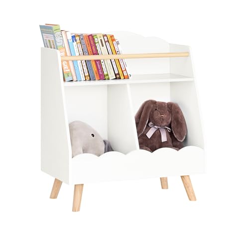 SoBuy Kinderregal mit 5 Fächern Bücherregal Aufbewahrungsregal für Kinder Montessori Regal weiß BHT ca. 82x76x35cm KMB100-W SoBuy Kinderregal mit 5 Fächern Bücherregal Aufbewahrungsregal für Kinder Montessori Regal weiß BHT ca. 82x76x35cm KMB100-W von SoBuy