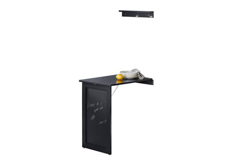 SoBuy Klapptisch FWT20, Wandklapptisch mit Drop-Leaf, Platzsparender Klapptisch, Wandtisch mit Tafel Esstisch Küchentisch Memoboard von SoBuy