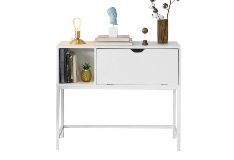 SoBuy Konsolentisch FSB21, Beistelltisch Flurtisch mit 1 Klappe und Fach Sideboard von SoBuy