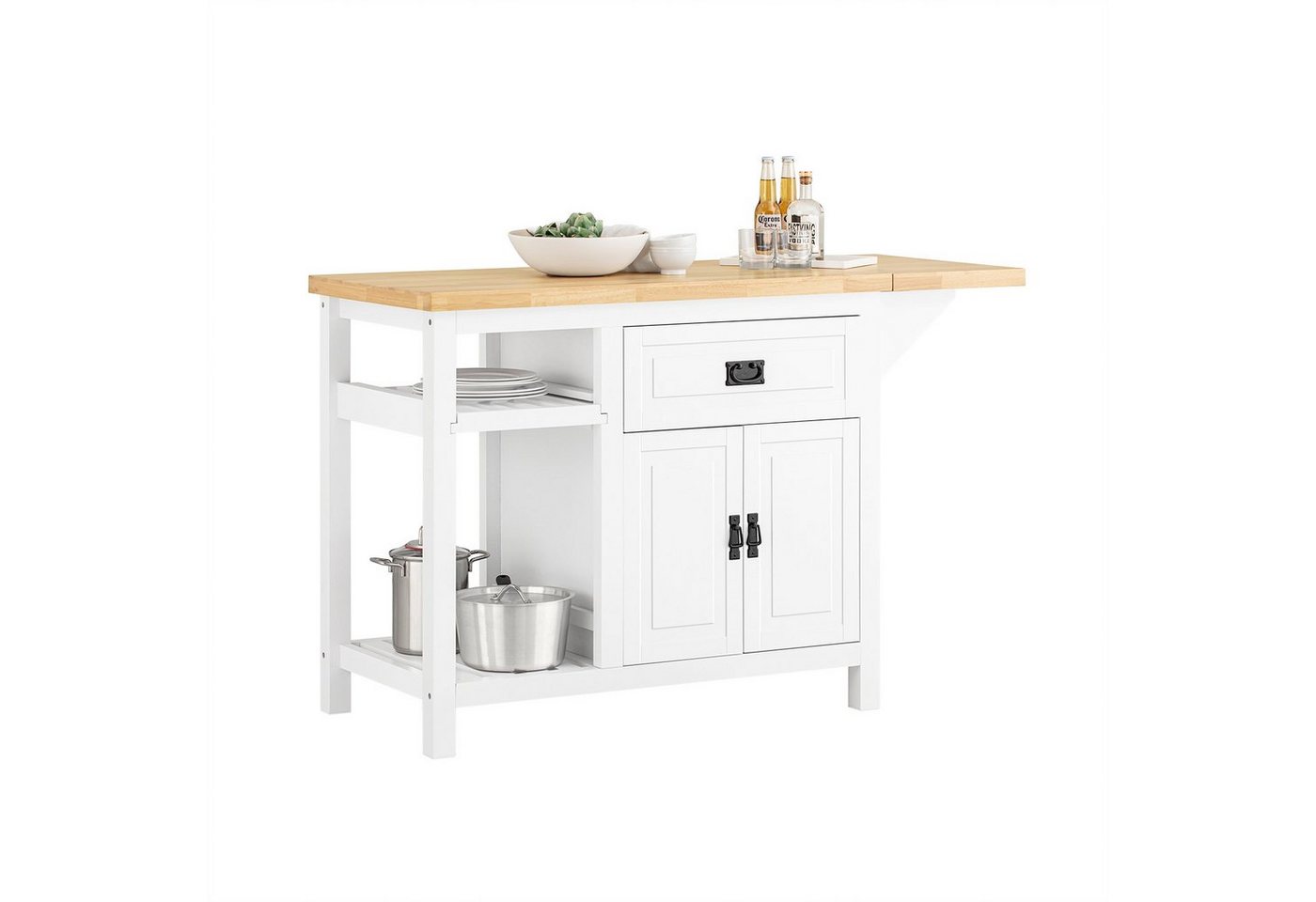 SoBuy Küchenbuffet KNL06 Kücheninsel Küchenschrank Kommode Sideboard Bartisch Esstisch Buffet von SoBuy