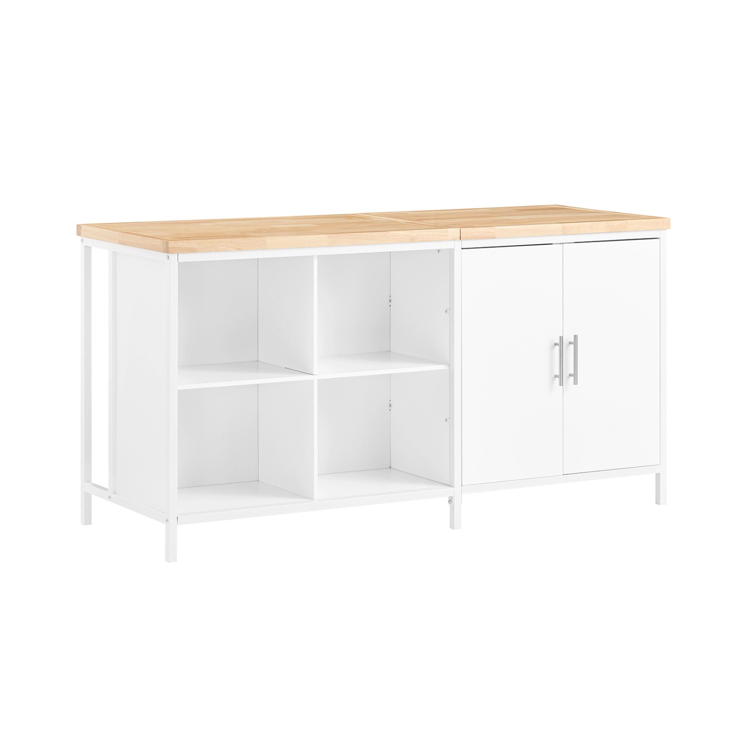 SoBuy Kücheninsel Freistehend Küchenschrank Sideboard Weiß-Natur KNL09-WN SoBuy Kücheninsel Freistehend Küchenschrank Sideboard Weiß-Natur KNL09-WN von SoBuy